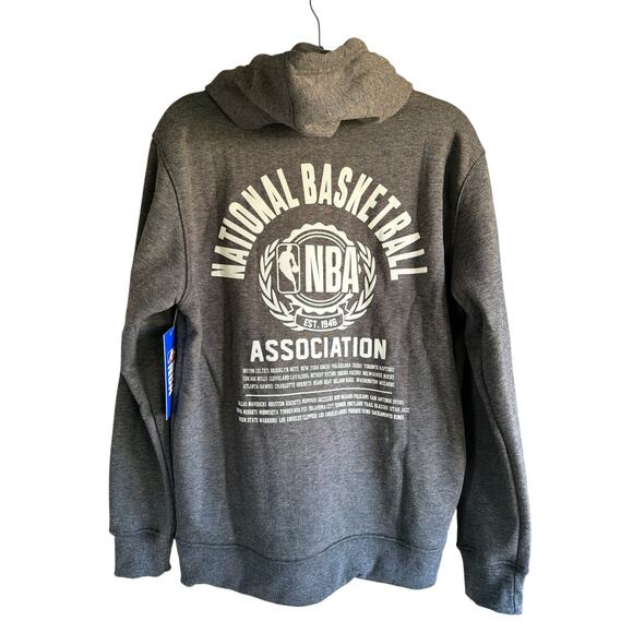 NBA National Basketball Association Hoodie Gray Graphic Medium NWT - Picture 3 of 5